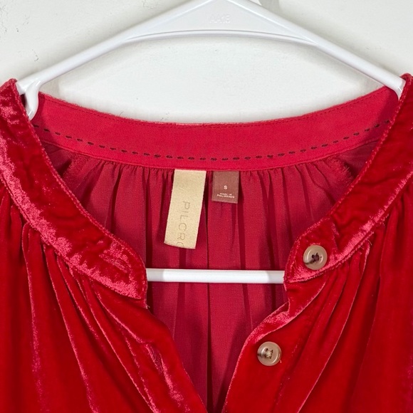 Anthropologie Pilcro Velvet Puff Sleeve Top Size Small - Picture 10 of 10